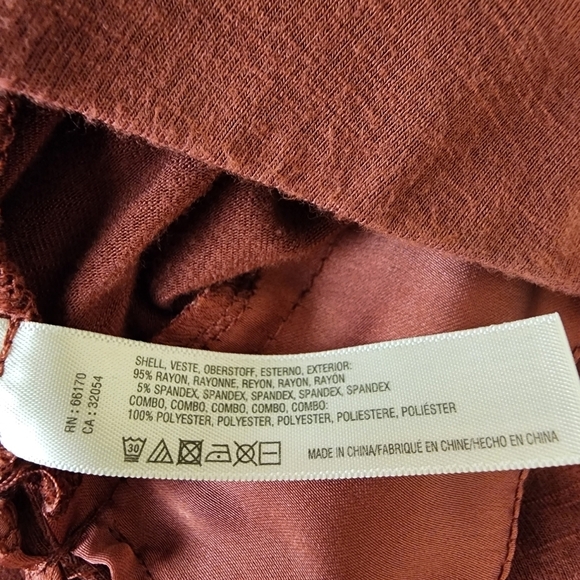 Pure + Good Anthropologie sleeveless top hi-low red rust Size Small - Picture 7 of 9